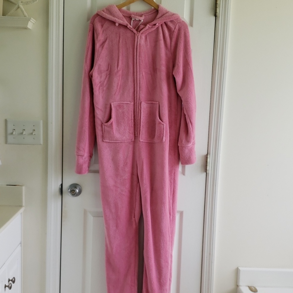 Pepto-bismol Pink Hoodie-Footie